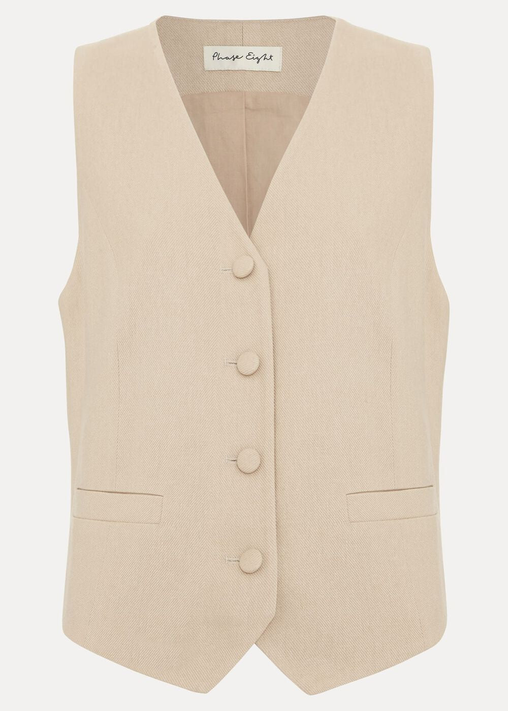 Addison Linen Waistcoat - Stone