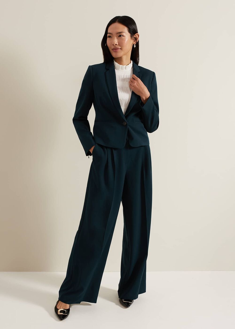 Arabella Crop Blazer - Green