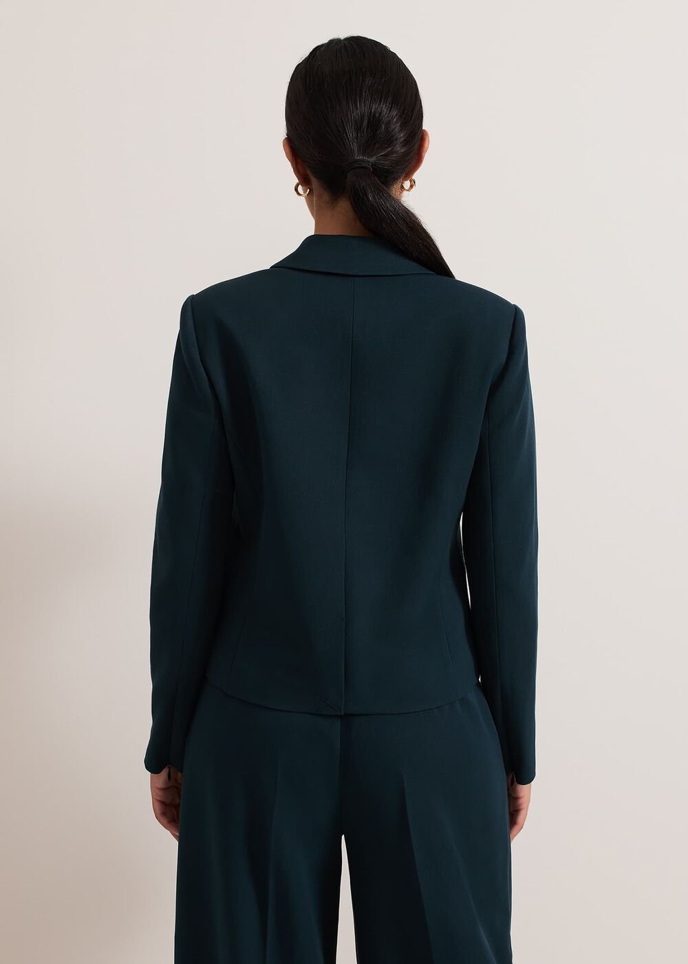 Petite Arabella Crop Blazer - Green