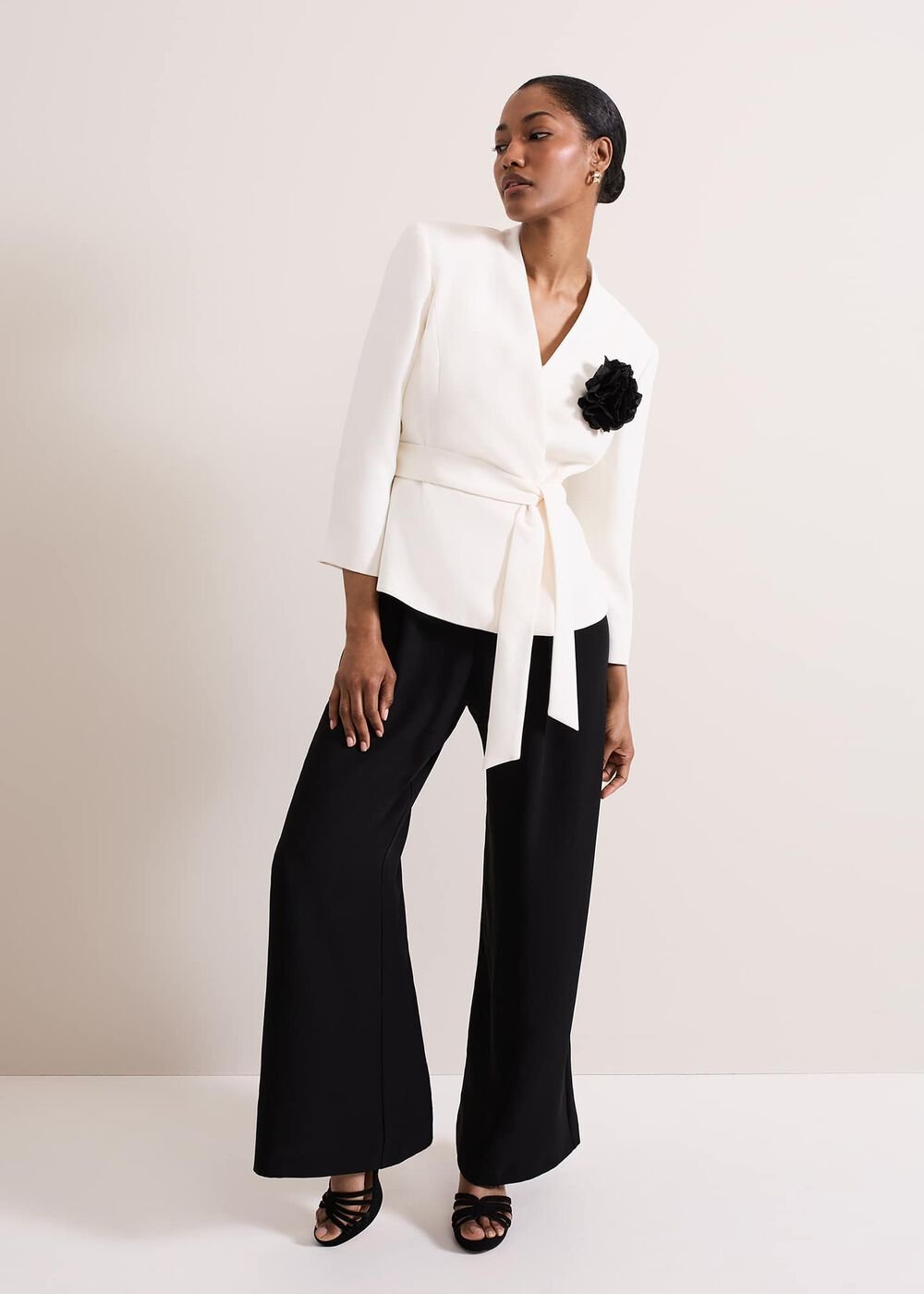 Sophin Ivory Corsage Jacket - Ivory