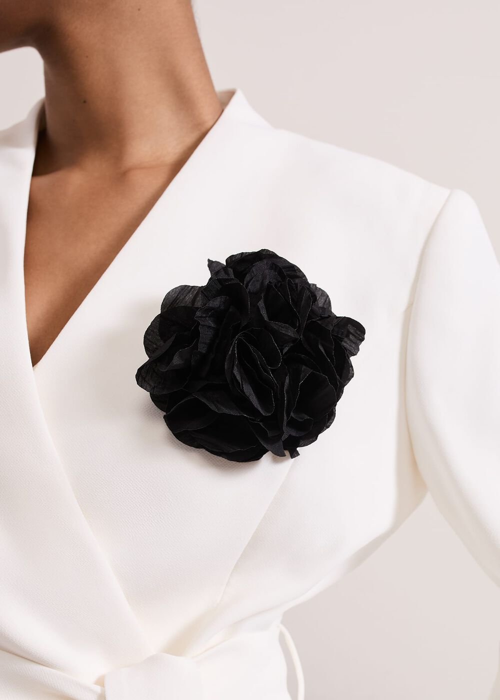 Sophin Ivory Corsage Jacket - Ivory