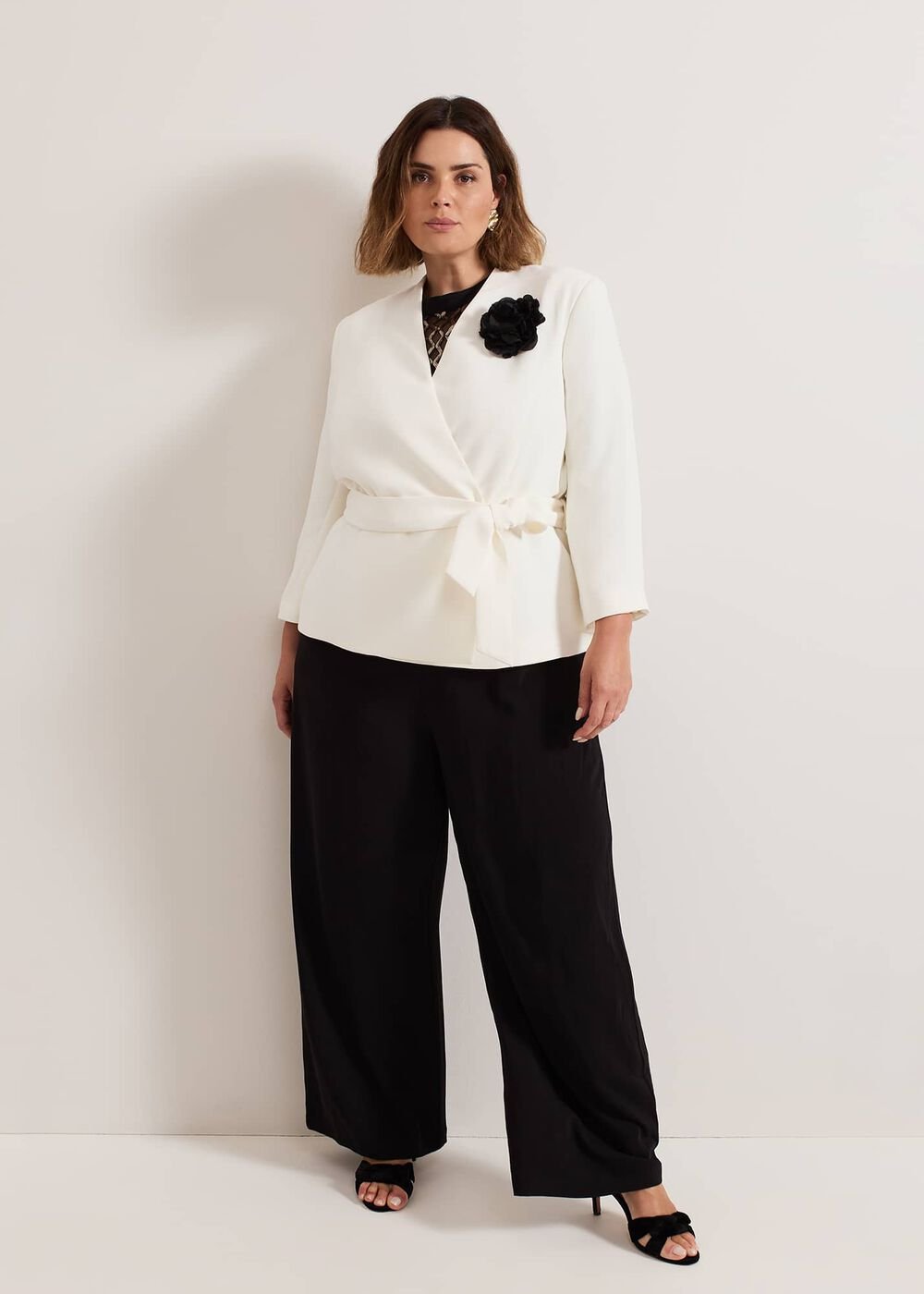 Sophin Ivory Corsage Jacket - Ivory
