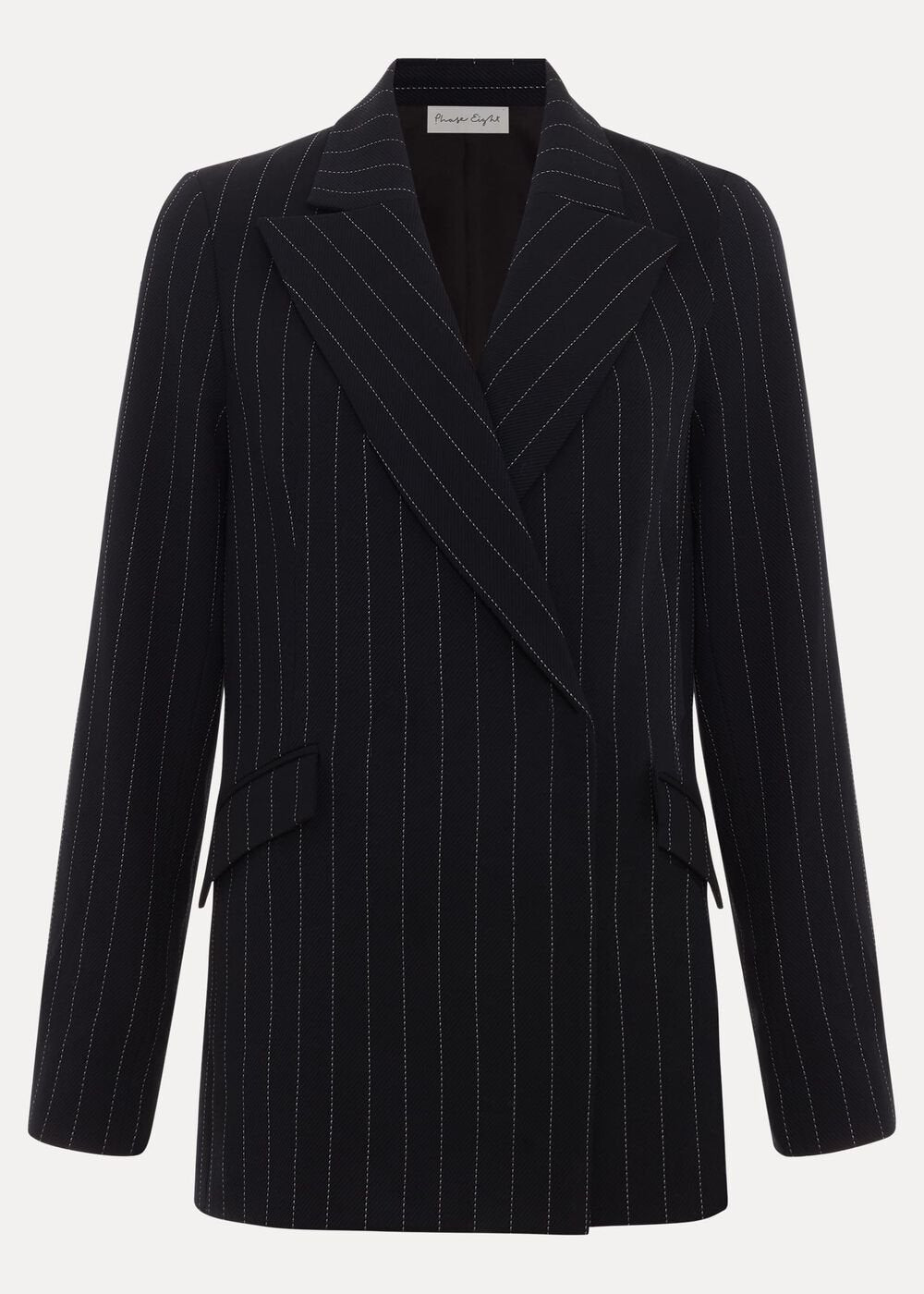 Pia Pinstripe Blazer - Navy