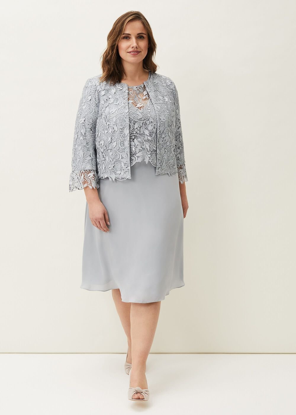 Luisa Lace Occasion Jacket - Mineral