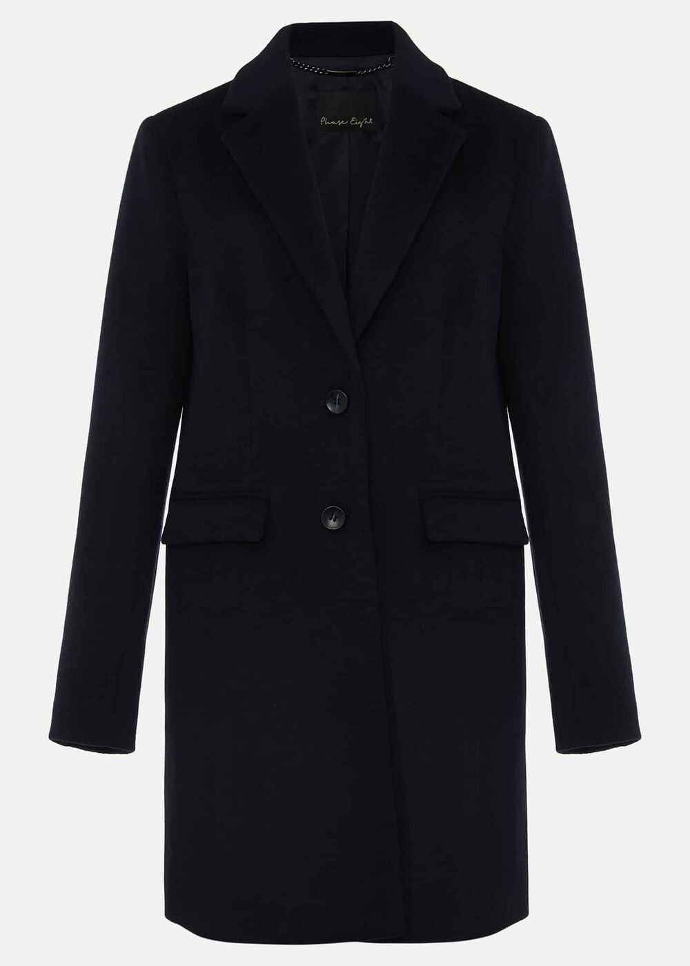 Lydia Red Wool Smart Coat - Navy