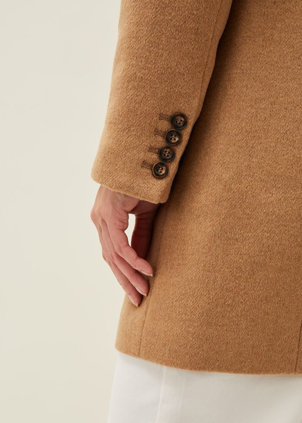 Lydia Red Wool Smart Coat - Camel