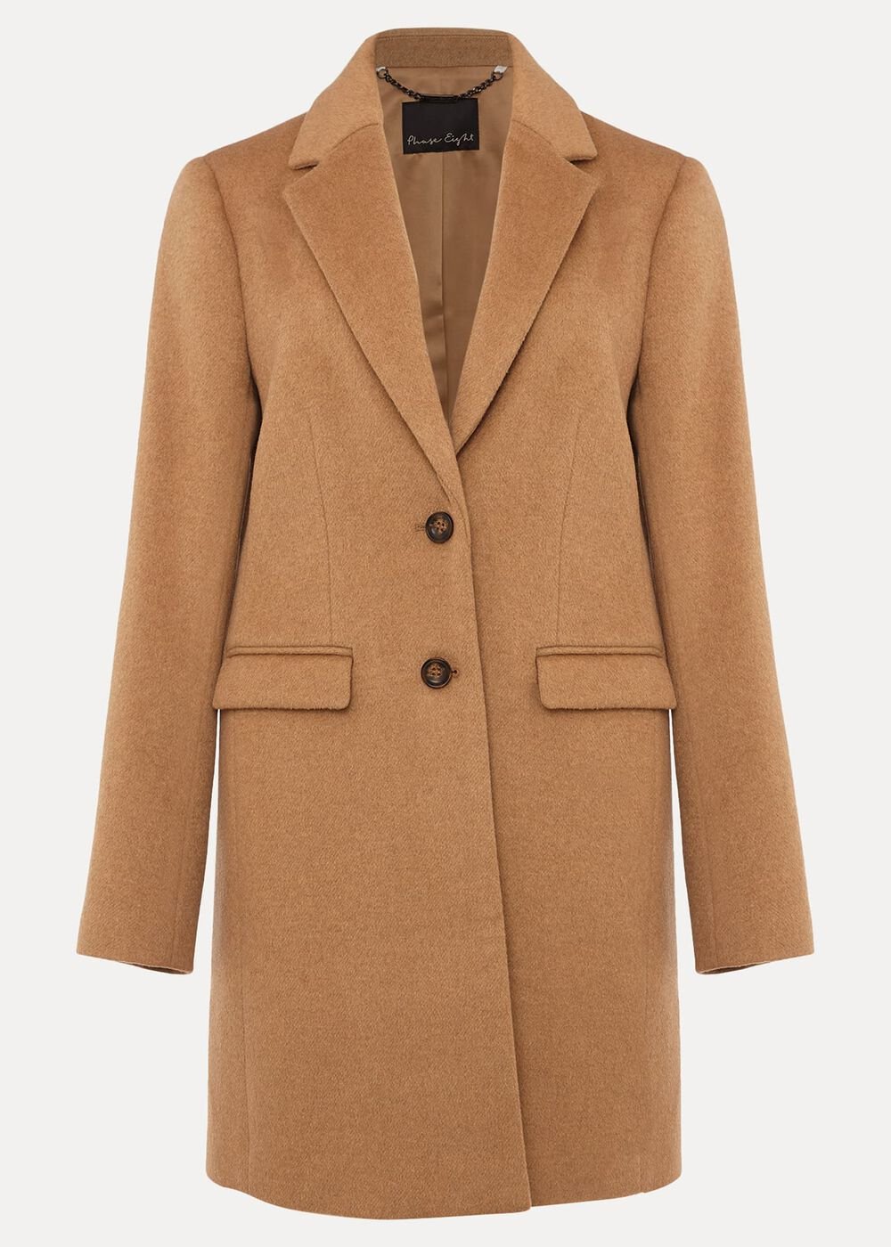 Lydia Red Wool Smart Coat - Camel