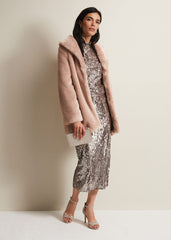 Meg Faux Fur Coat - Luxe Pink