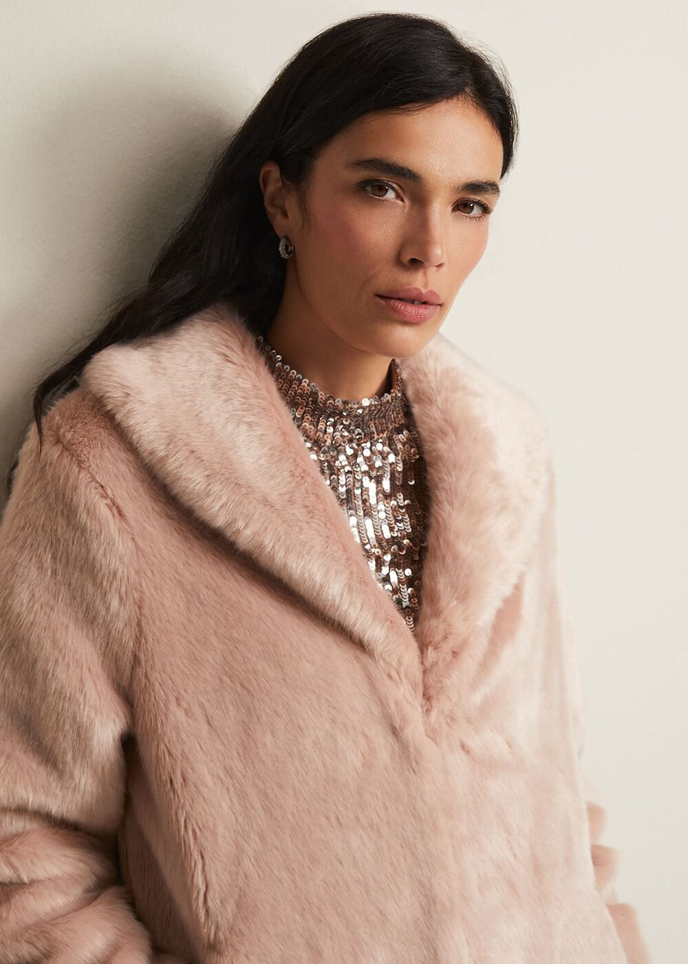 Meg Faux Fur Coat - Luxe Pink