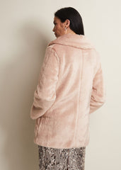 Meg Faux Fur Coat - Luxe Pink