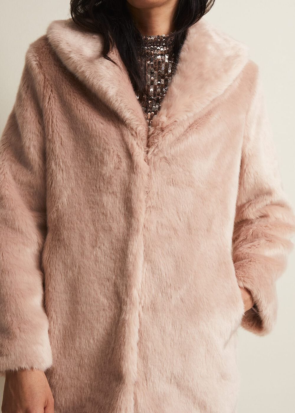 Meg Faux Fur Coat - Luxe Pink