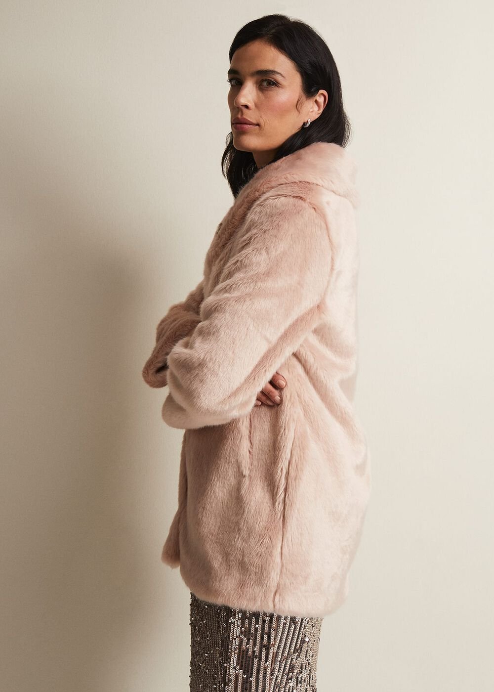 Meg Faux Fur Coat - Luxe Pink