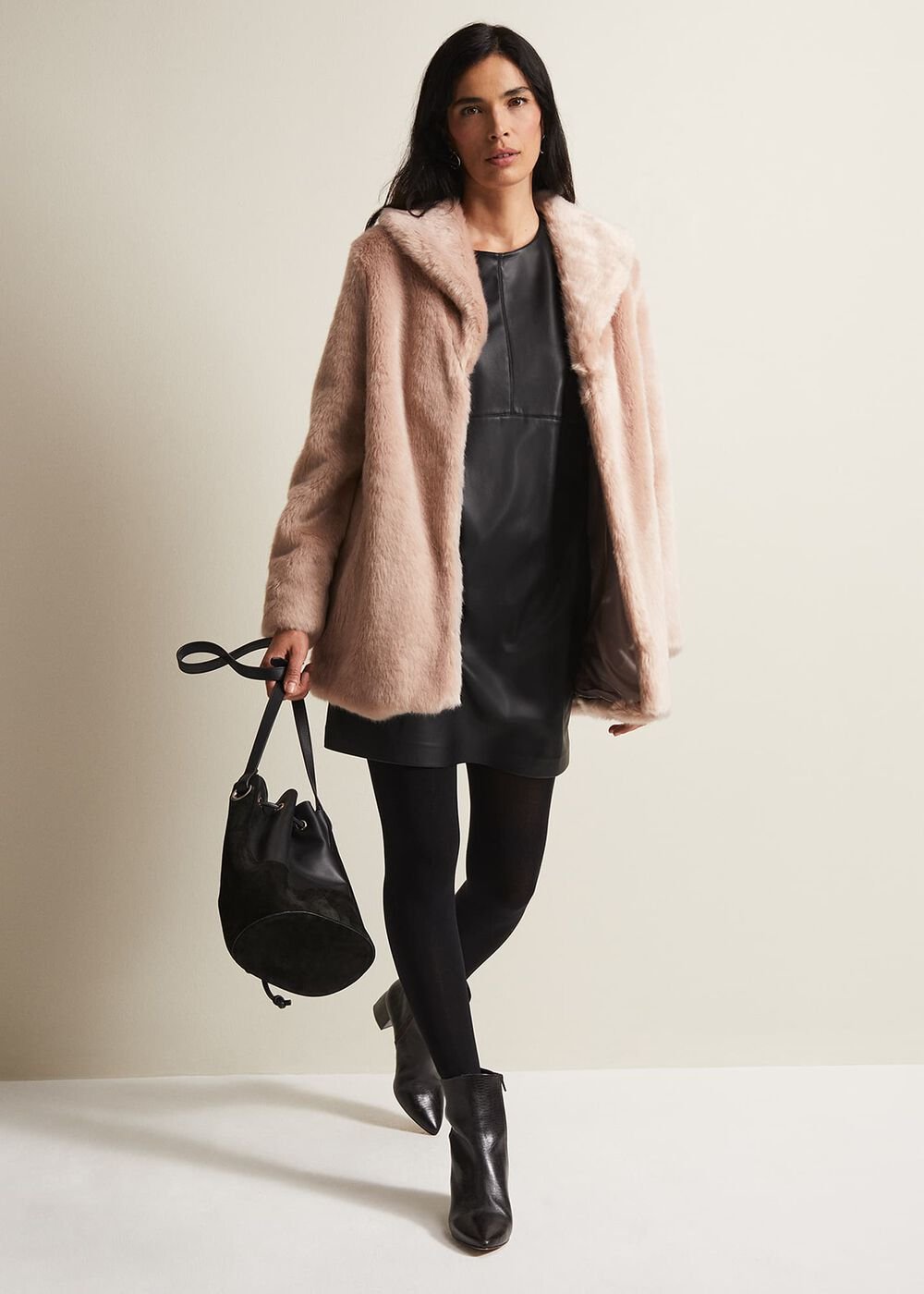 Meg Faux Fur Coat - Luxe Pink