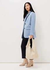 Amara Wool Coat - Steel Blue