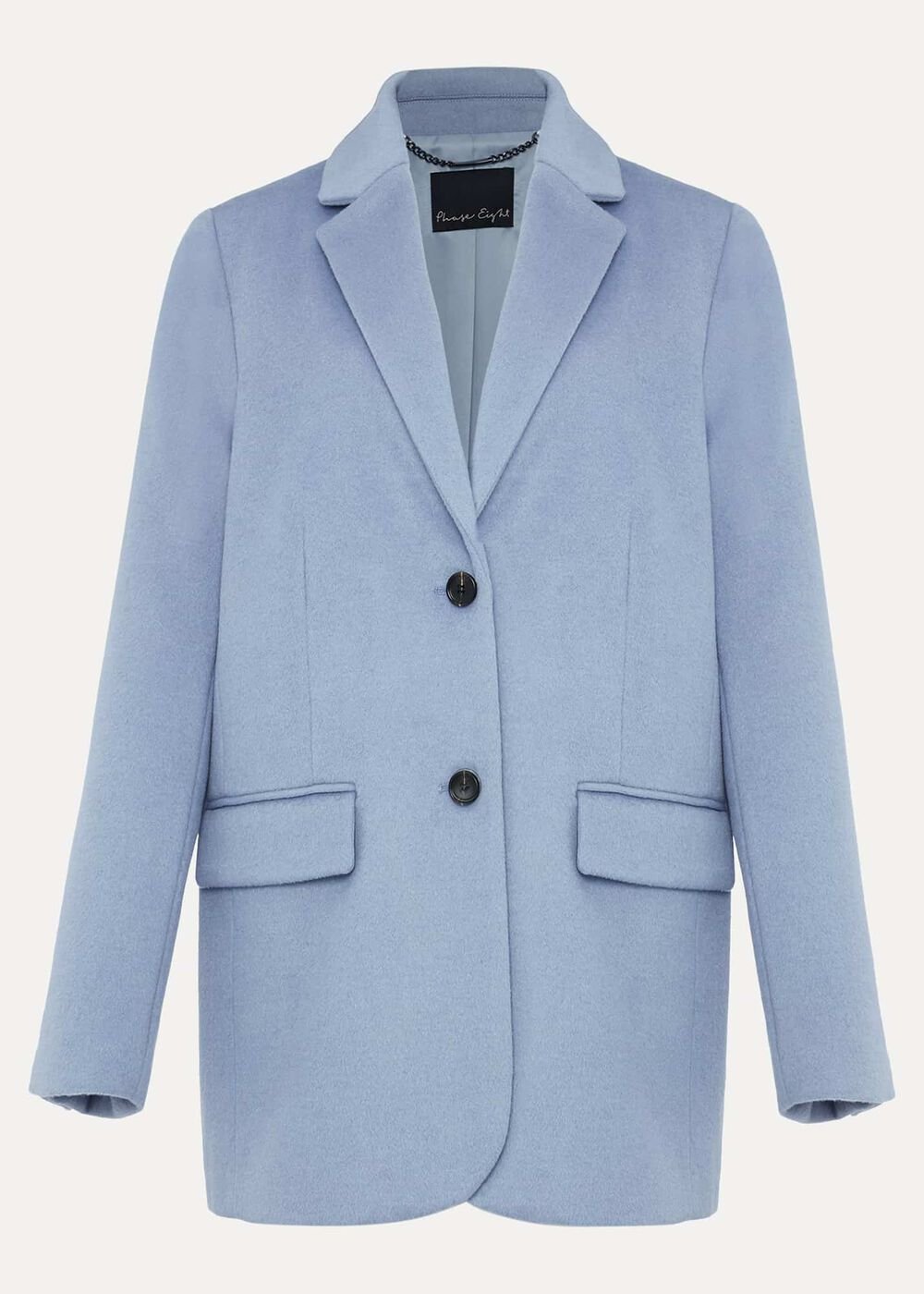 Amara Wool Coat - Steel Blue
