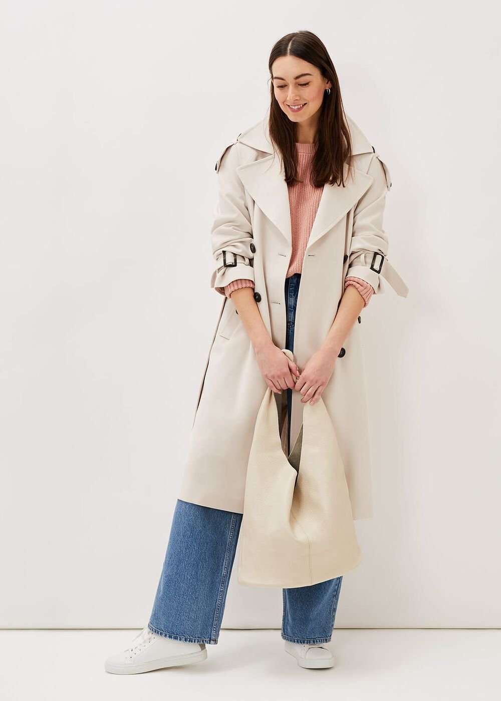 Tegan Trench Coat - Off White