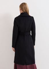 Nicci Wool Belted Coat - Black