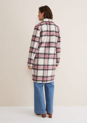 Catriona Checked Coat - Multi/Pink