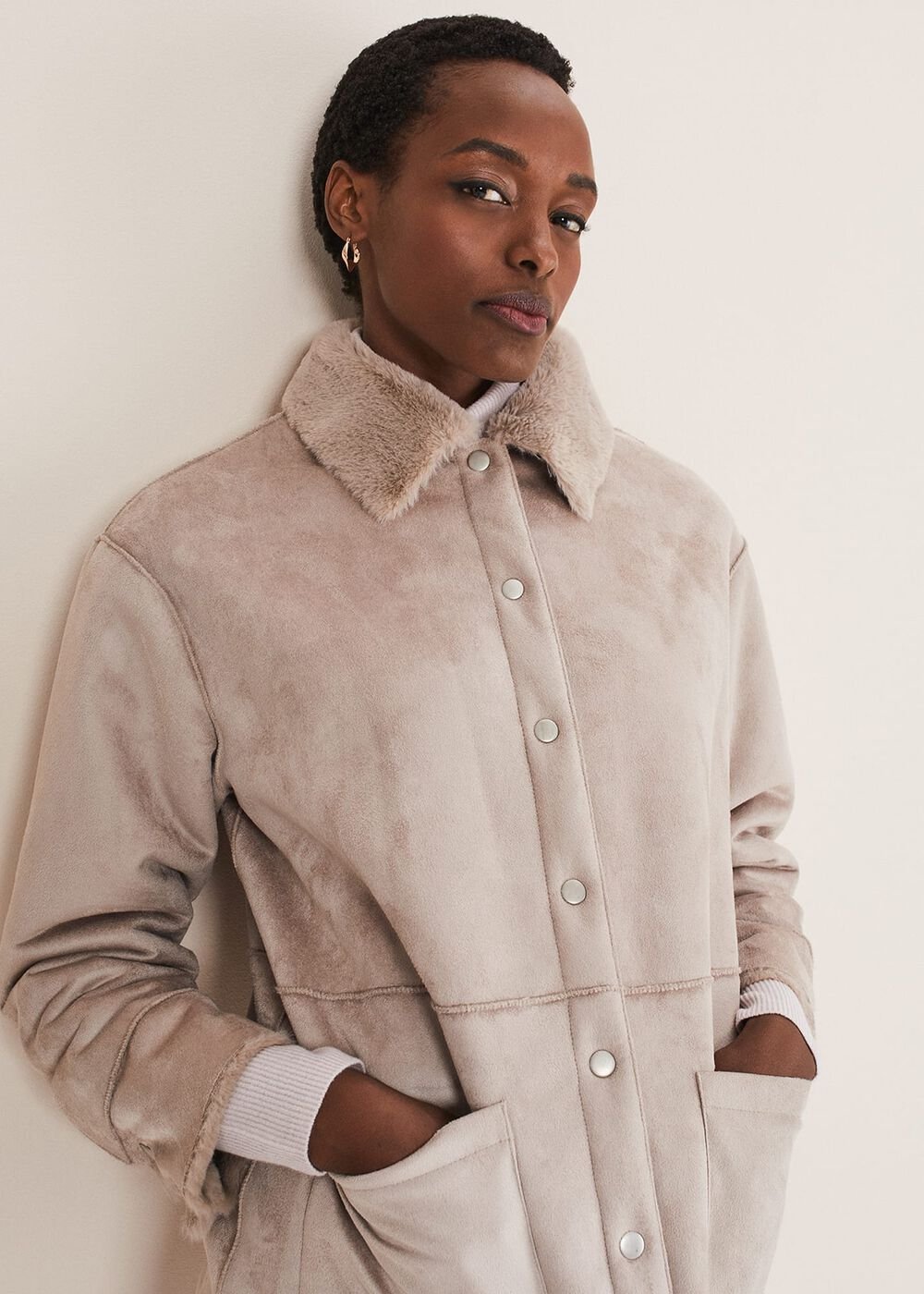 Heidi Reversible Shacket - Mink