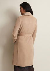 Nicci Wool Belted Coat - Camel