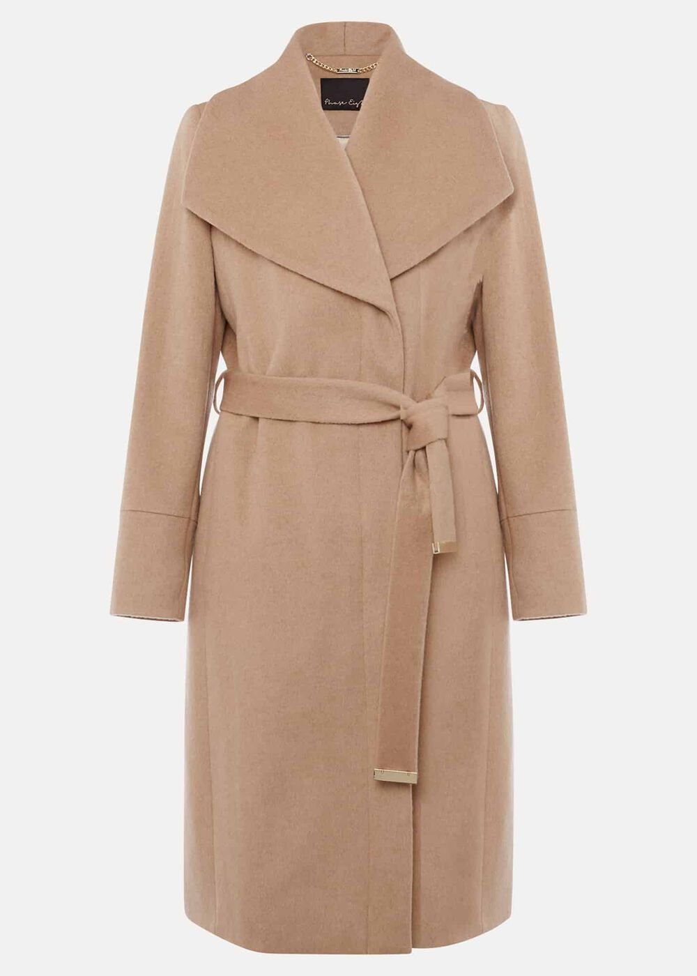 Nicci Wool Belted Coat - Camel