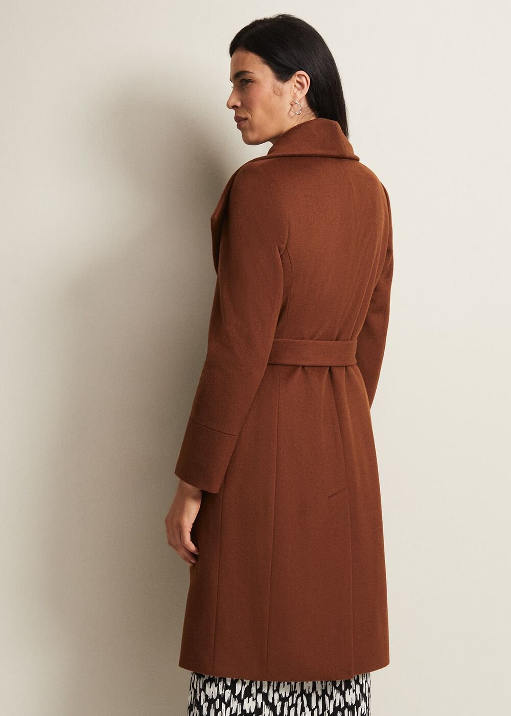 Nicci Wool Belted Coat - Tan