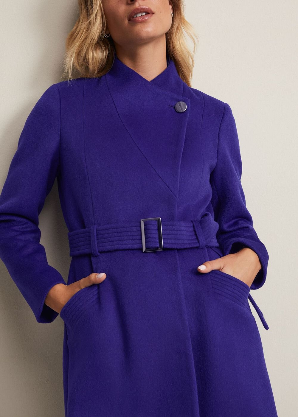 Susanna Purple Wool Coat - Purple
