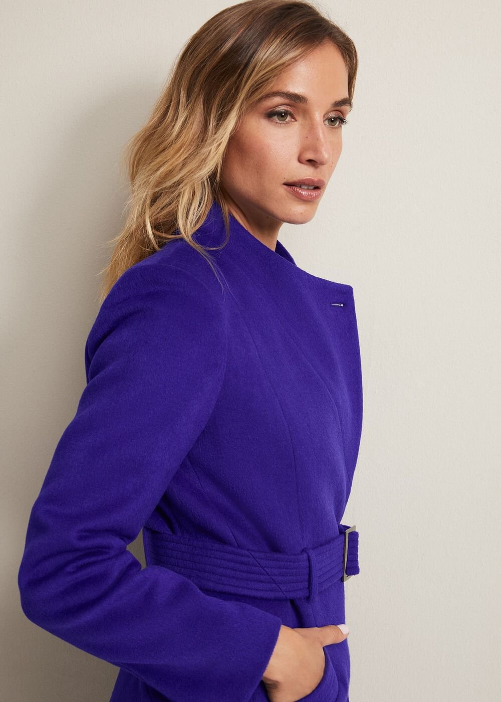 Susanna Purple Wool Coat - Purple