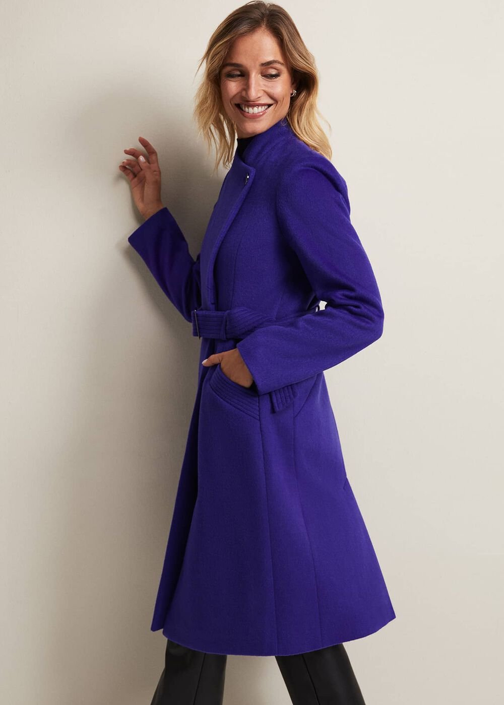 Susanna Purple Wool Coat - Purple