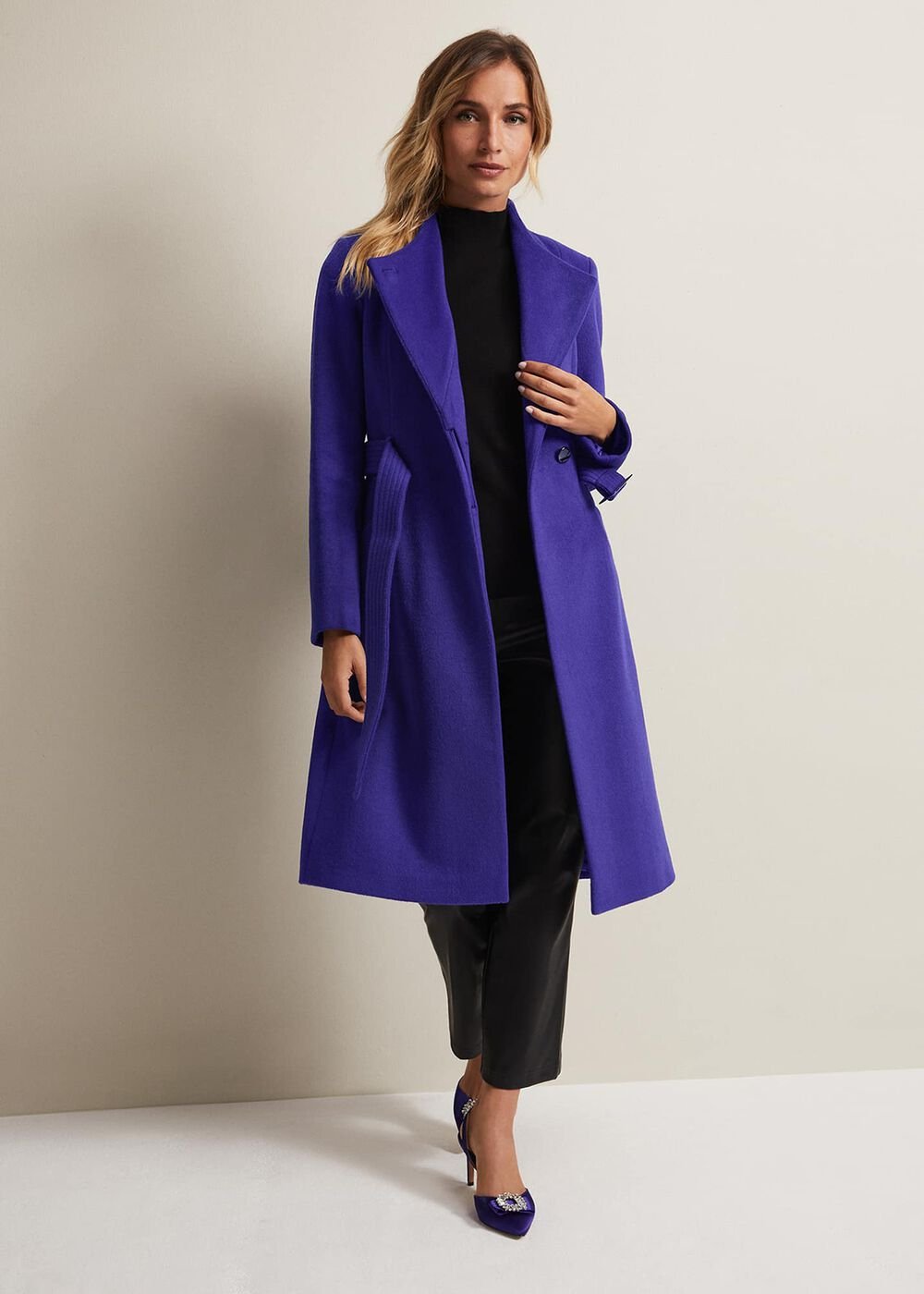Susanna Purple Wool Coat - Purple