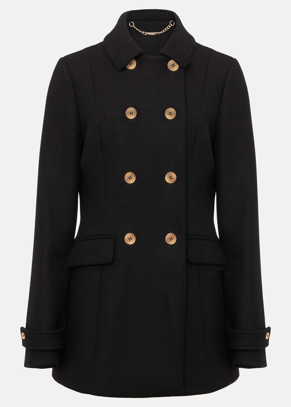 Petite Aurelie Wool Smart Peacoat - Black