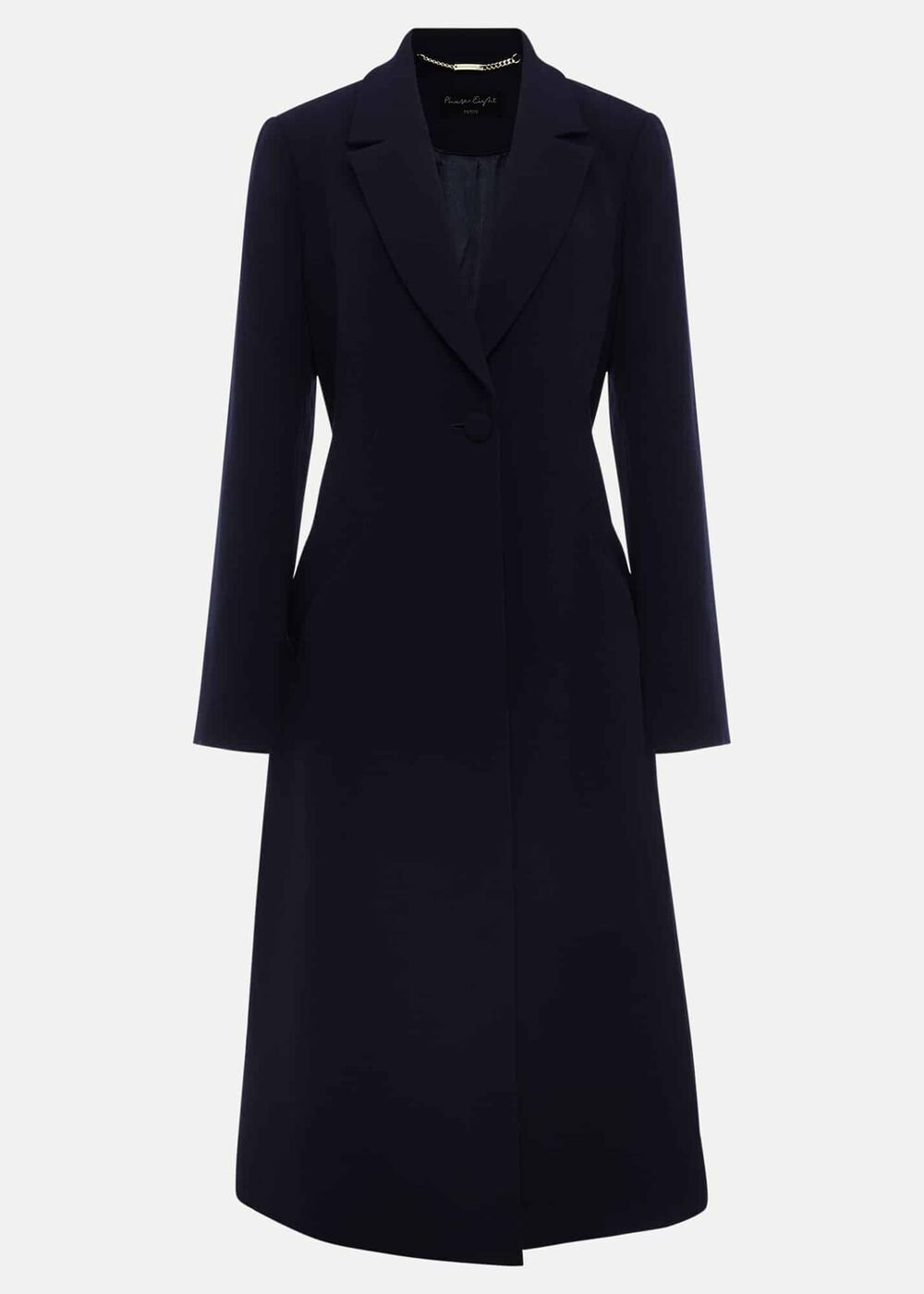 Petite Juliette Crepe Coat - Navy