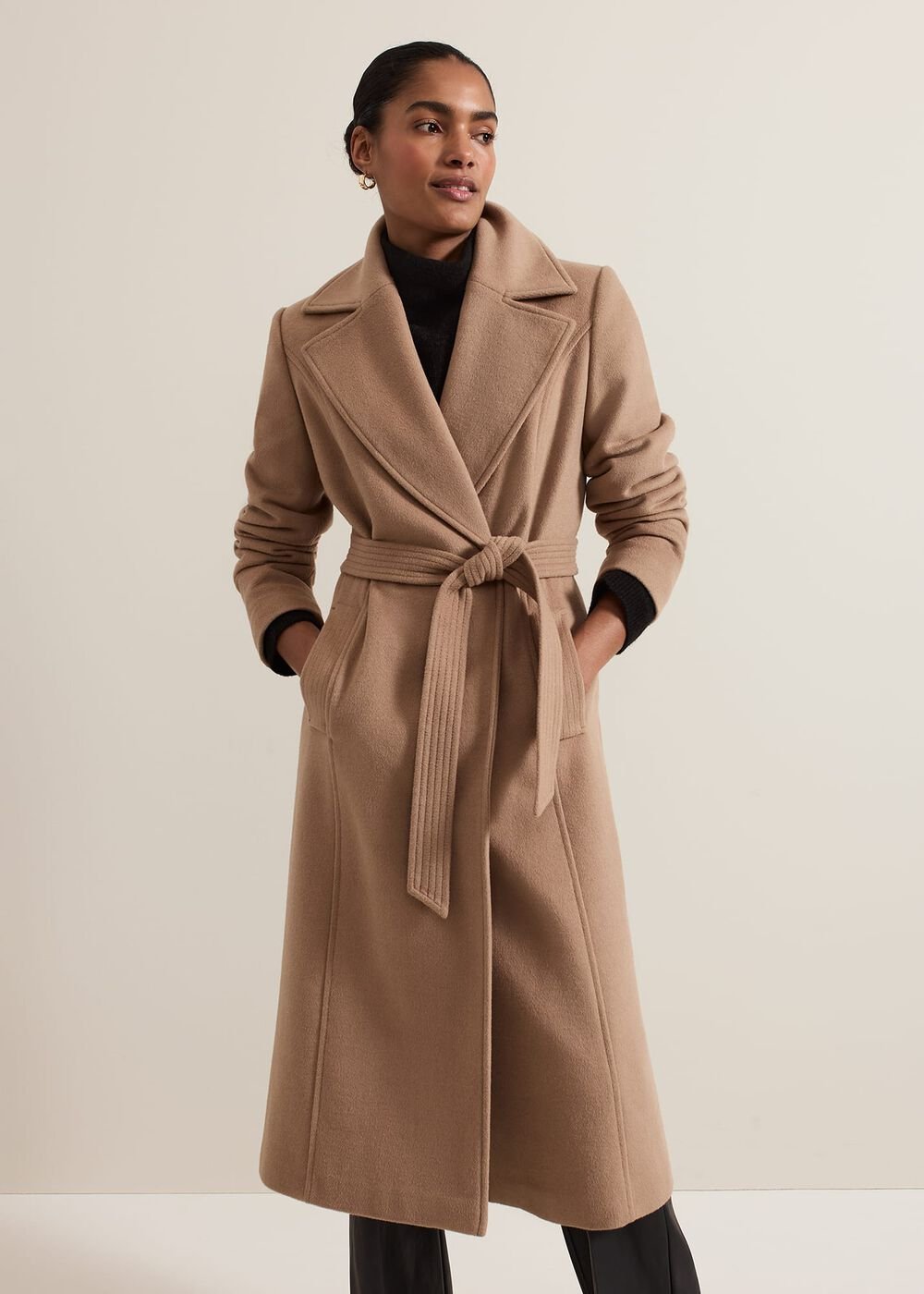 Livvy Wool Camel Trench Coat - Camel
