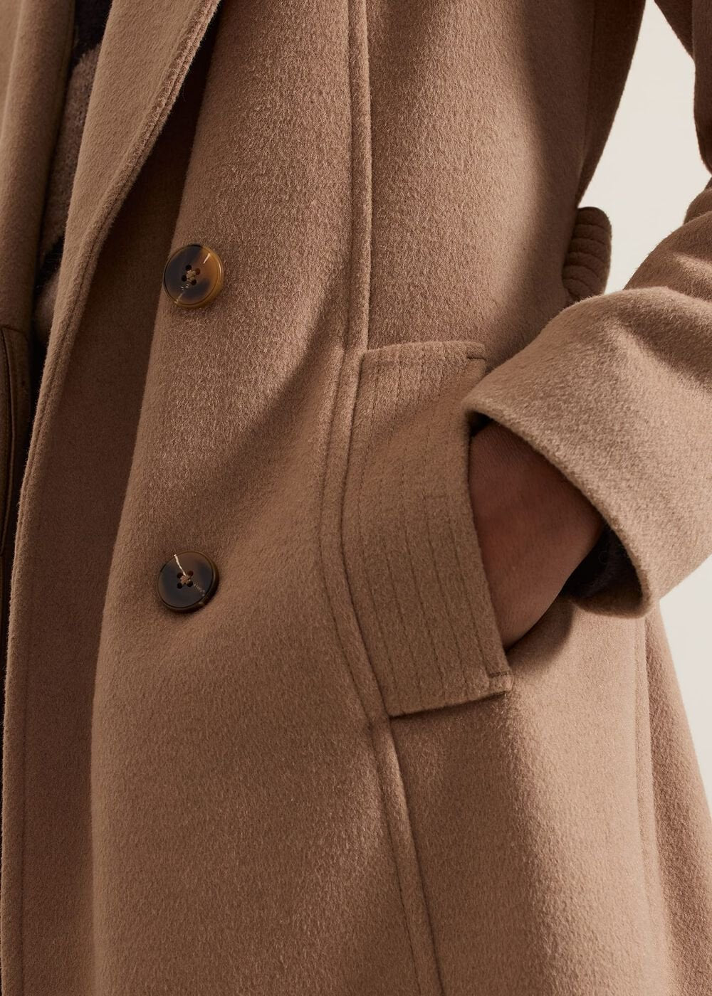 Livvy Wool Camel Trench Coat - Camel