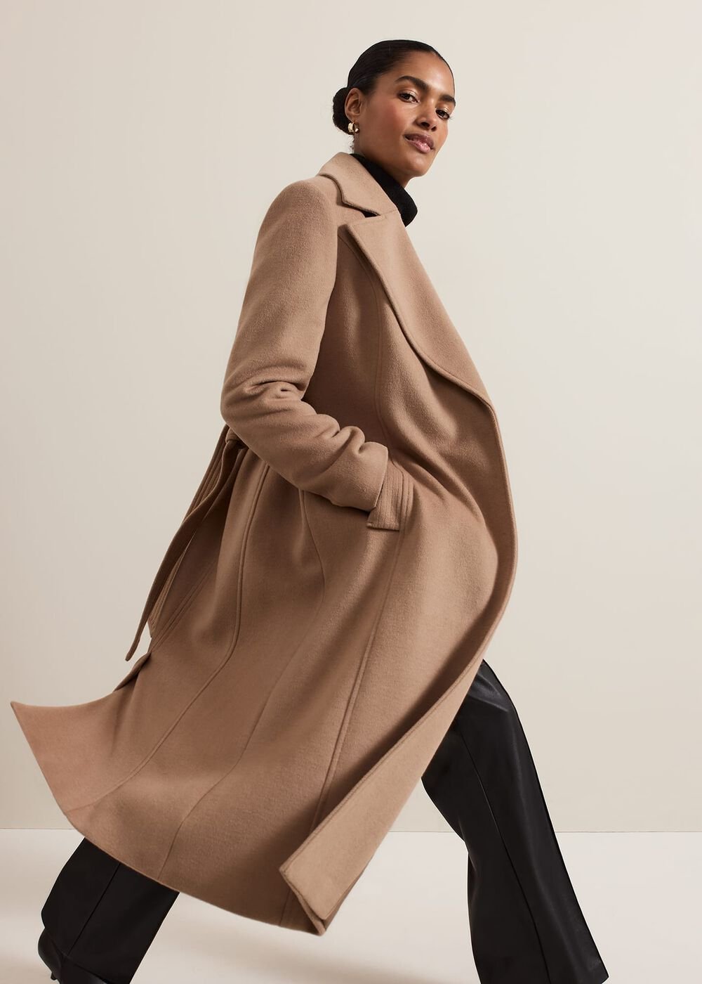 Livvy Wool Camel Trench Coat - Camel
