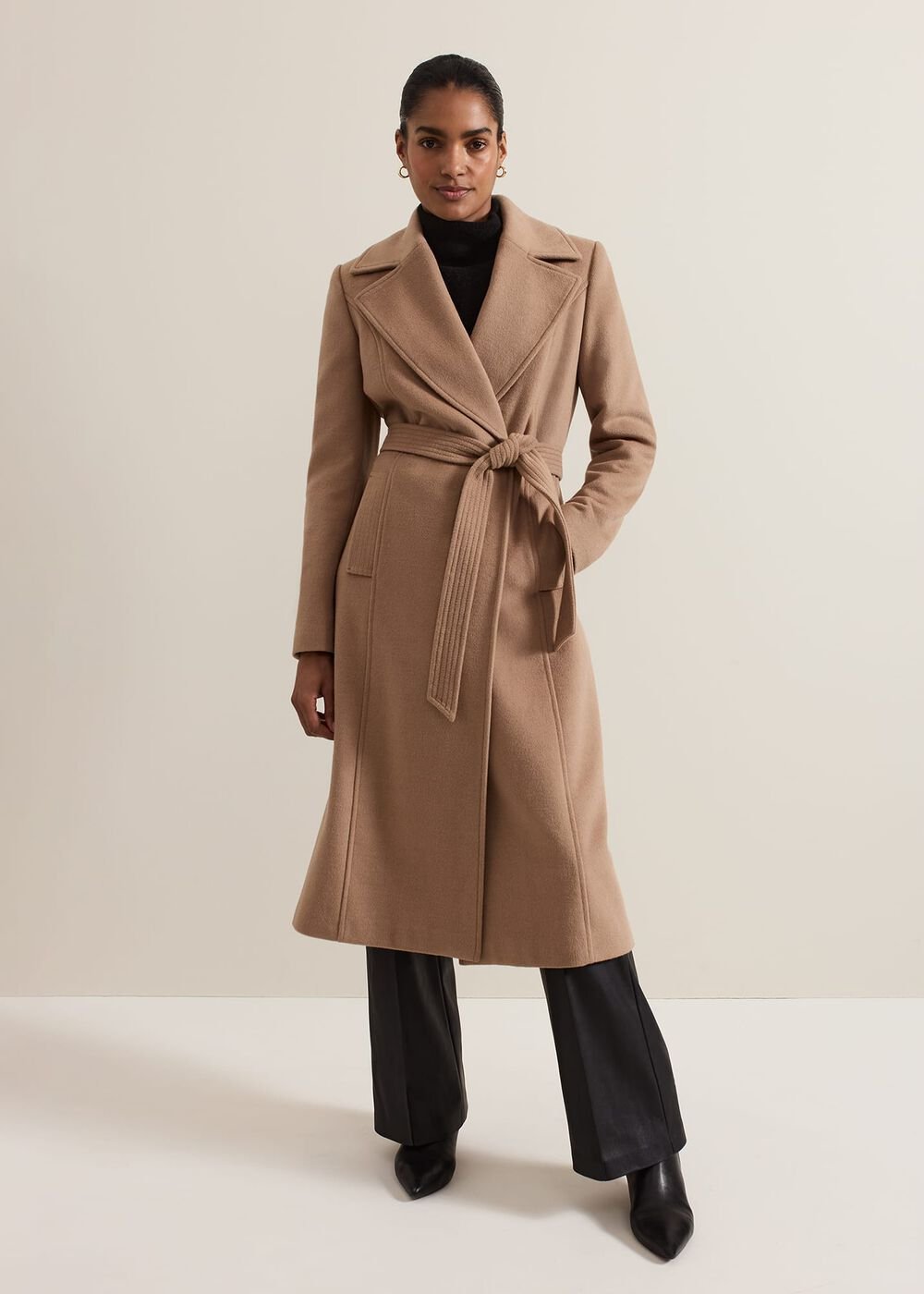Livvy Wool Camel Trench Coat - Camel
