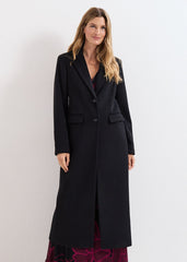 Lydia Long Wool Coat - Black