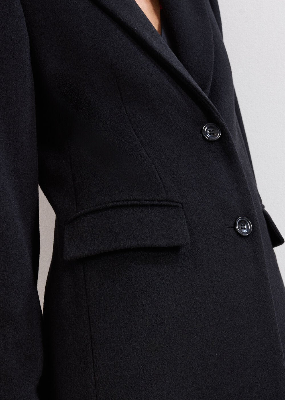 Lydia Long Wool Coat - Black