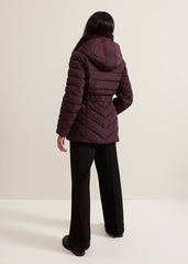Bobbie Puffer Short Coat - Dark Red