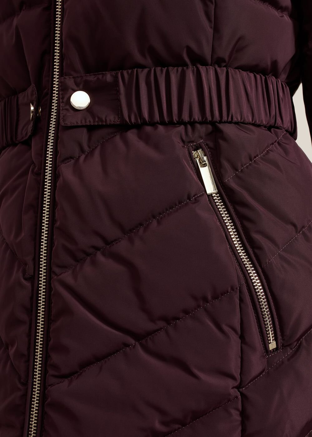 Bobbie Puffer Short Coat - Dark Red