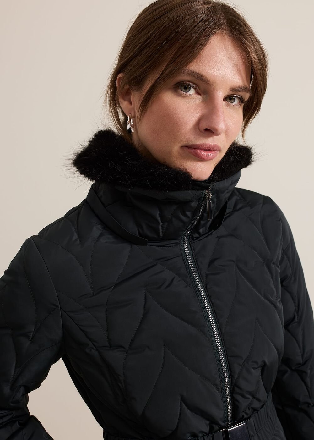 Petite Hollie Puffer - Dark Green