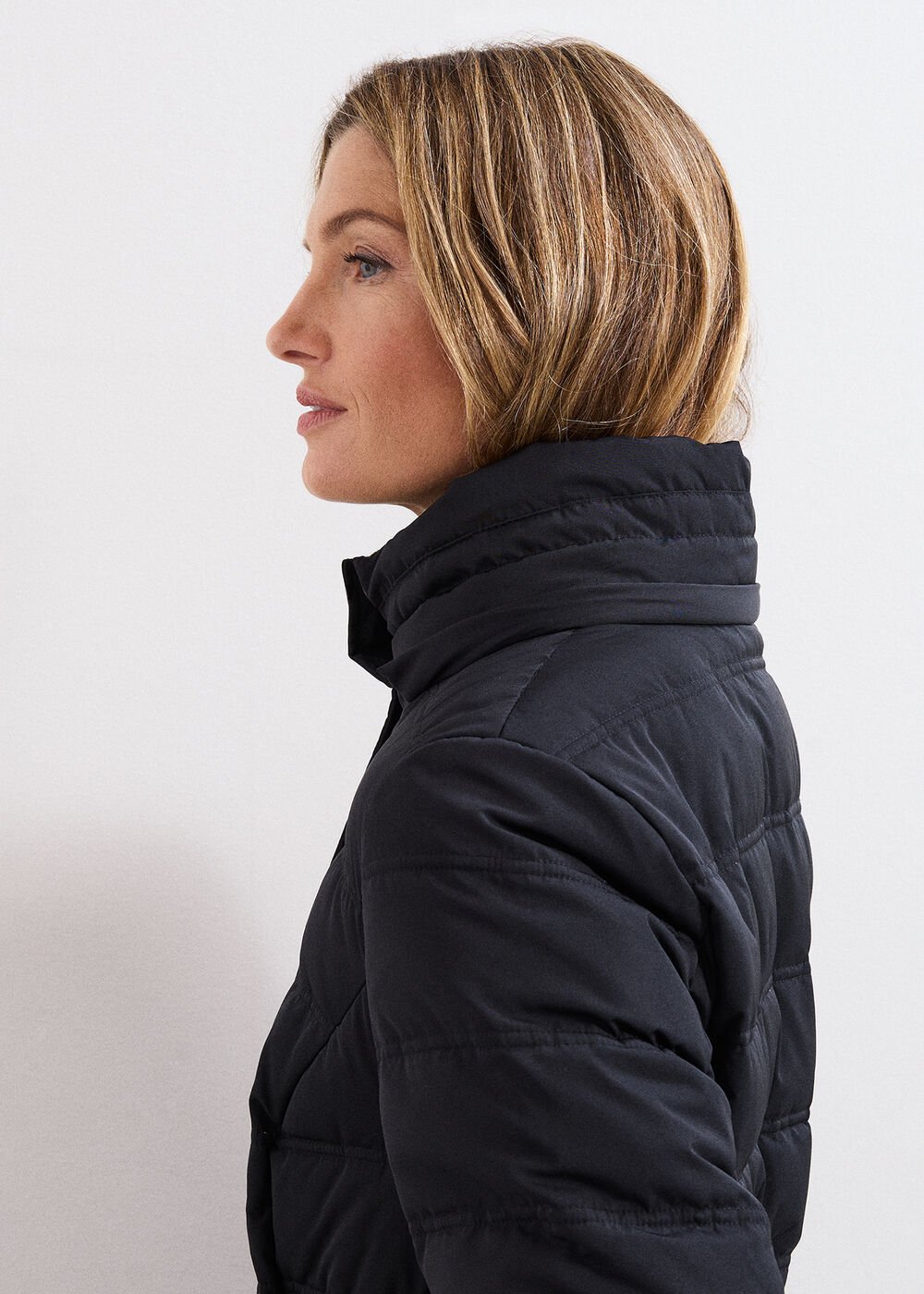 Dixie Long Fur Hood Puffer - Black