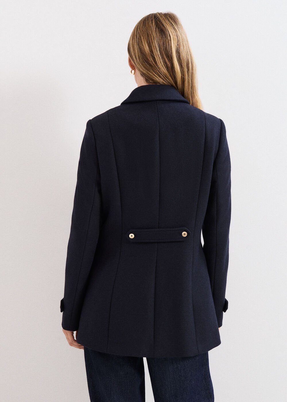 Aurelie Wool Peacoat - Navy
