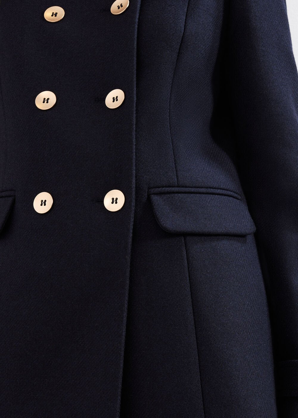 Aurelie Wool Peacoat - Navy