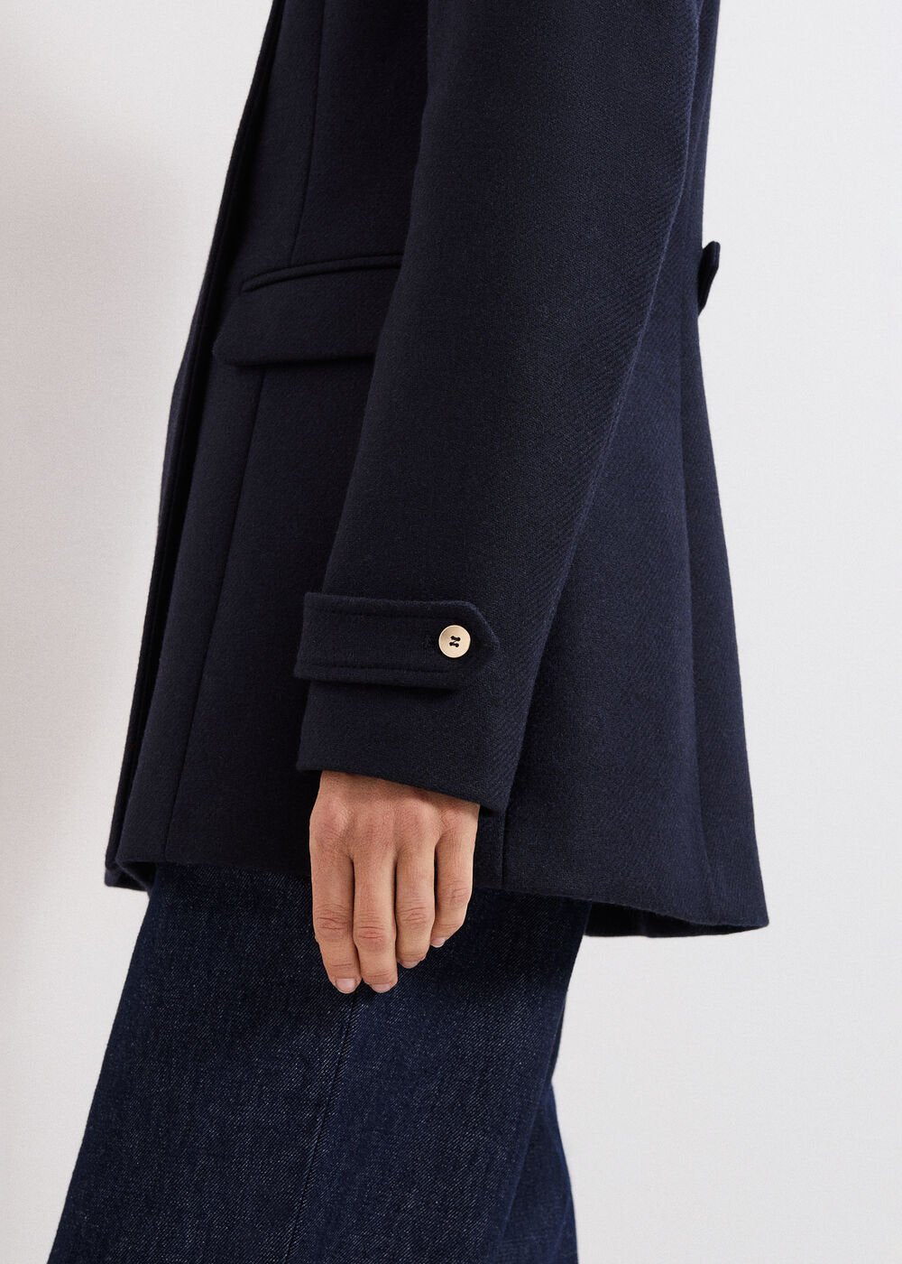 Aurelie Wool Peacoat - Navy