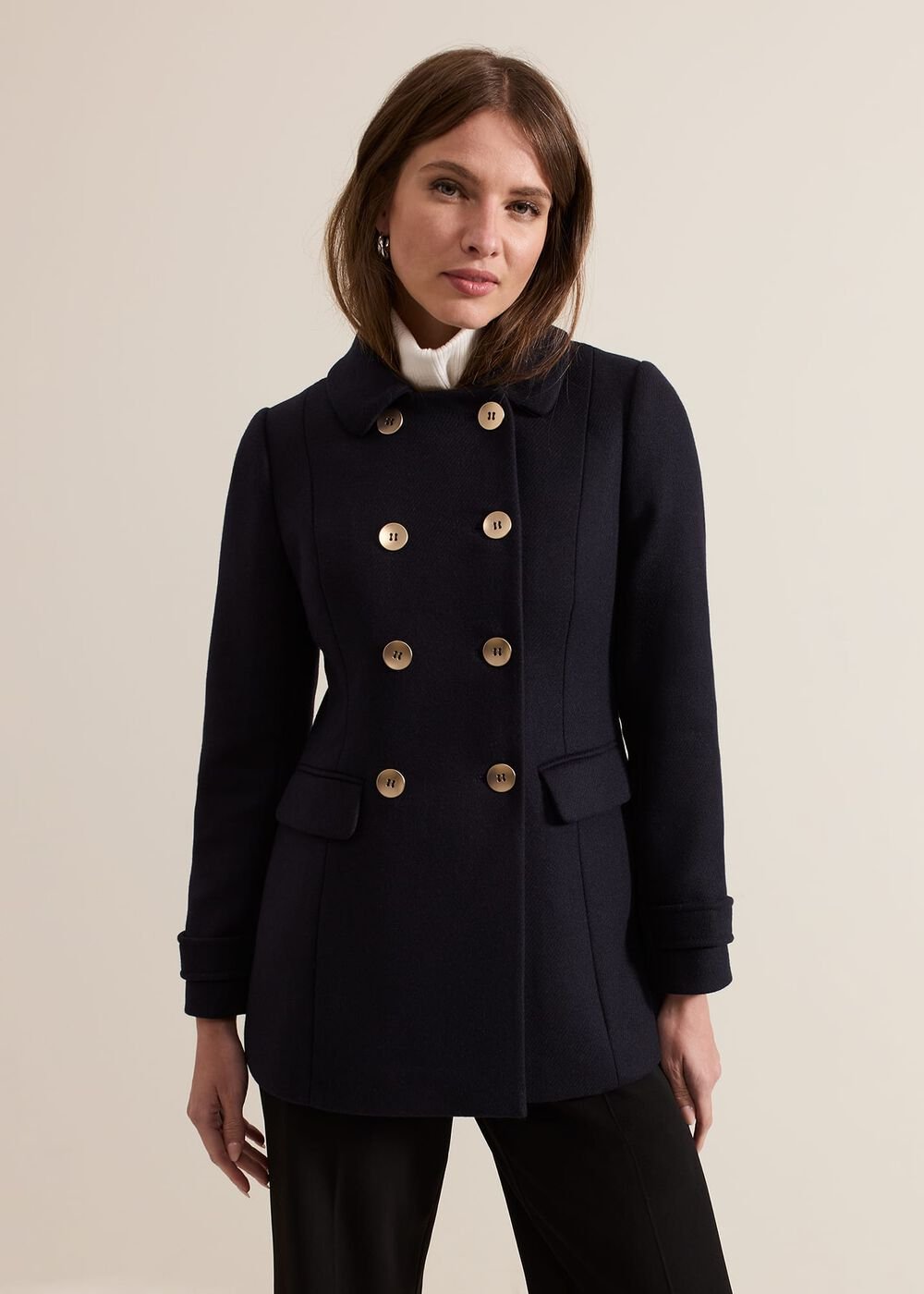 Petite Aurelie Peacoat - Navy