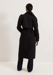 Avalie Petite Neutral Trench Coat - Black
